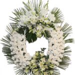 Corona grande de rosas de 2 cabeceras