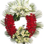 Corona grande de rosas de 2 cabeceras