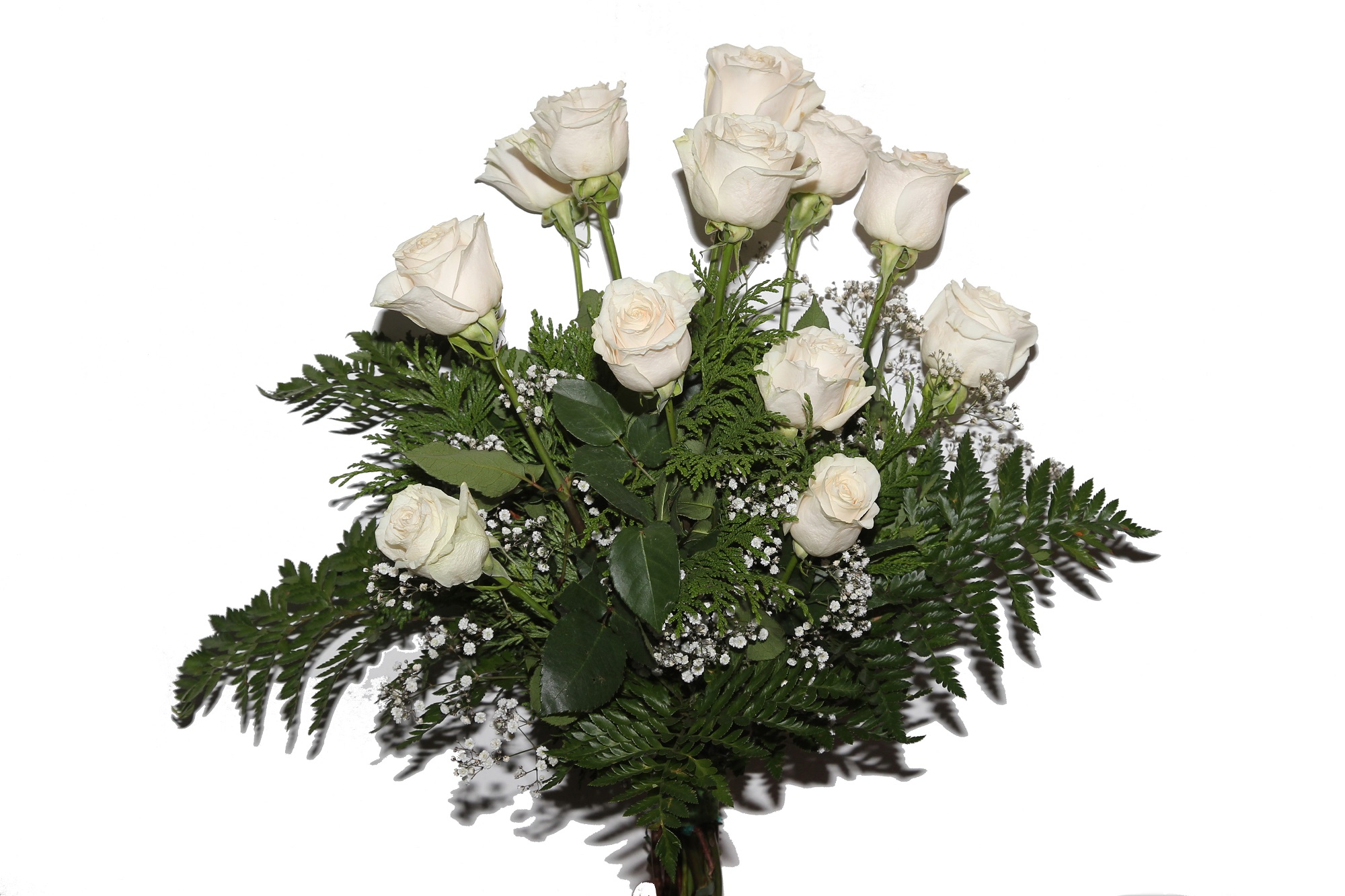 Ramo-12-rosas-blancas.jpg Ramo de 12 rosas blancas - Imagen 1